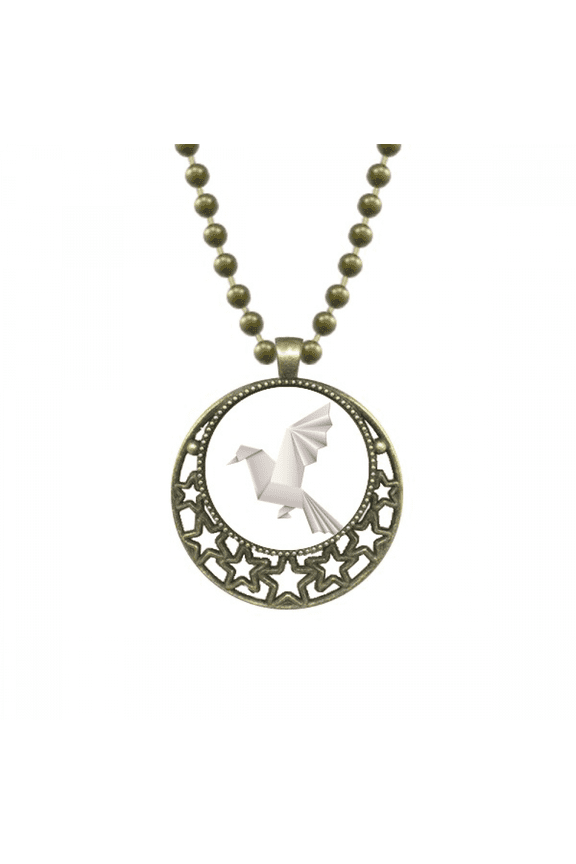origa geometric pigeon pattern pendant star necklmoon chain jewelry