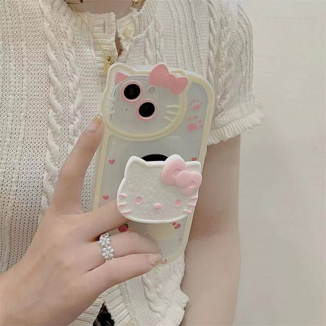 original Sanrio Hello Kitty Stand Phone Case For iPhone 14 11 13 12 Pro ...
