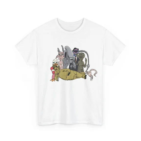 original drawing cute weird pop cult alien tshirt