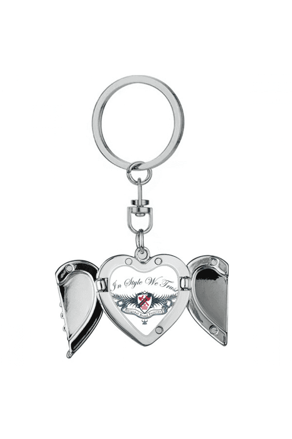 original medieval knights of eu emblem heart angel wing key chain holder