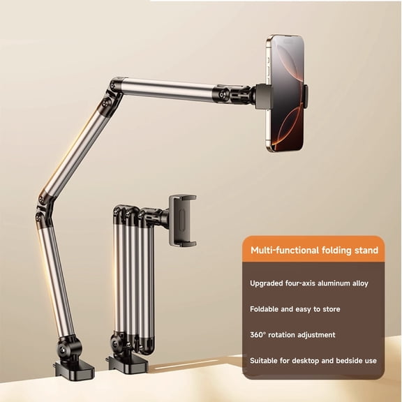 orivexus Adjustable smartphone and PC tablet stabilizers and mounts, Tablet Stand Holder, Adjustable Foldable Tablet Arm Desk Mount with 360Rotate Base