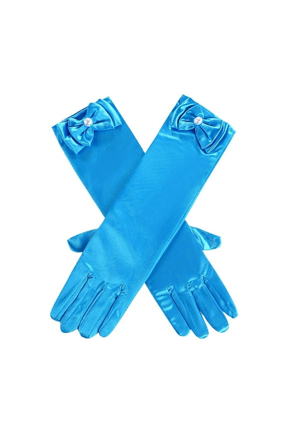 ornamentos navideños Christmas Winter Children Bow Pearl Gloves Dress Gloves Gloves