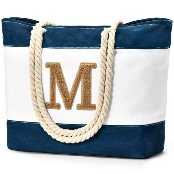 oscaurt Beach Bag Waterproof Tote Bag for Women Large Travel Bag Personalized Weekender Bag with Zipper Vacation Essentials Gifts for Women Mom Friend