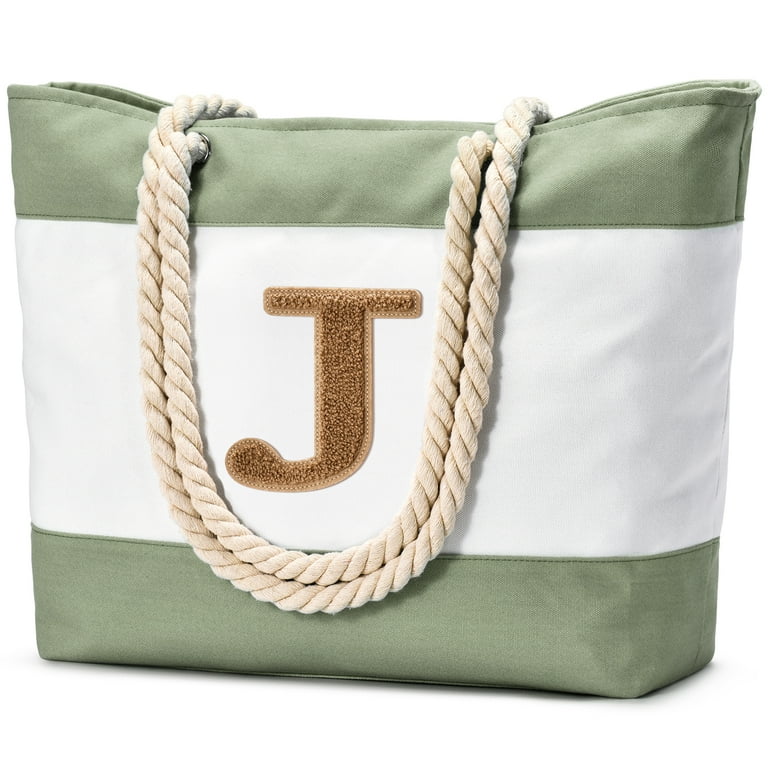 oscaurt Beach Bag Waterproof Tote Bag for Women Large Travel Bag Personalized Weekender Bag with Zipper Vacation Essentials Gifts for Women Mom Friend