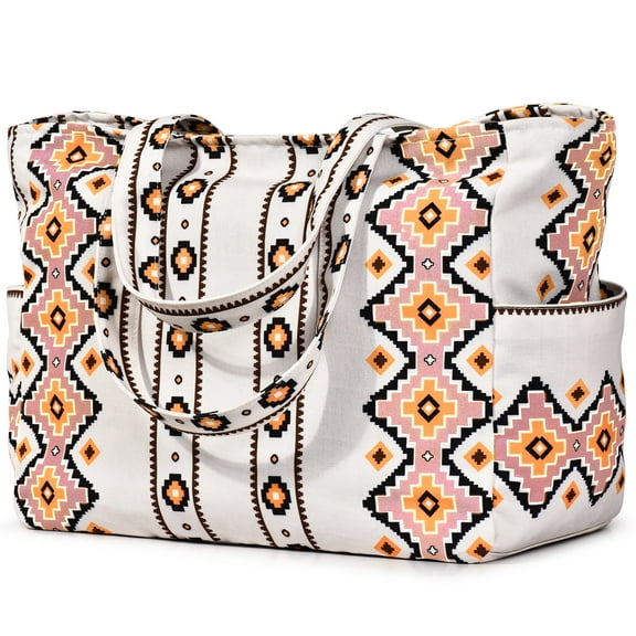 oscaurt Beach Tote Bag Large Beach Bag Canvas Handbags Foldable Shopping Travel Bag Beach Essentials Birthday Gifts for Women