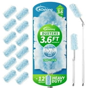 oshang Duster Heavy Duty 3.5 ft Extended Handle Dusting Kit - Multi-Surface Cleaning | Home, Office, Furniture, Ceiling Fan | Powerful Dust Removal | Feather Dusters 1 Duster + 12 Refills