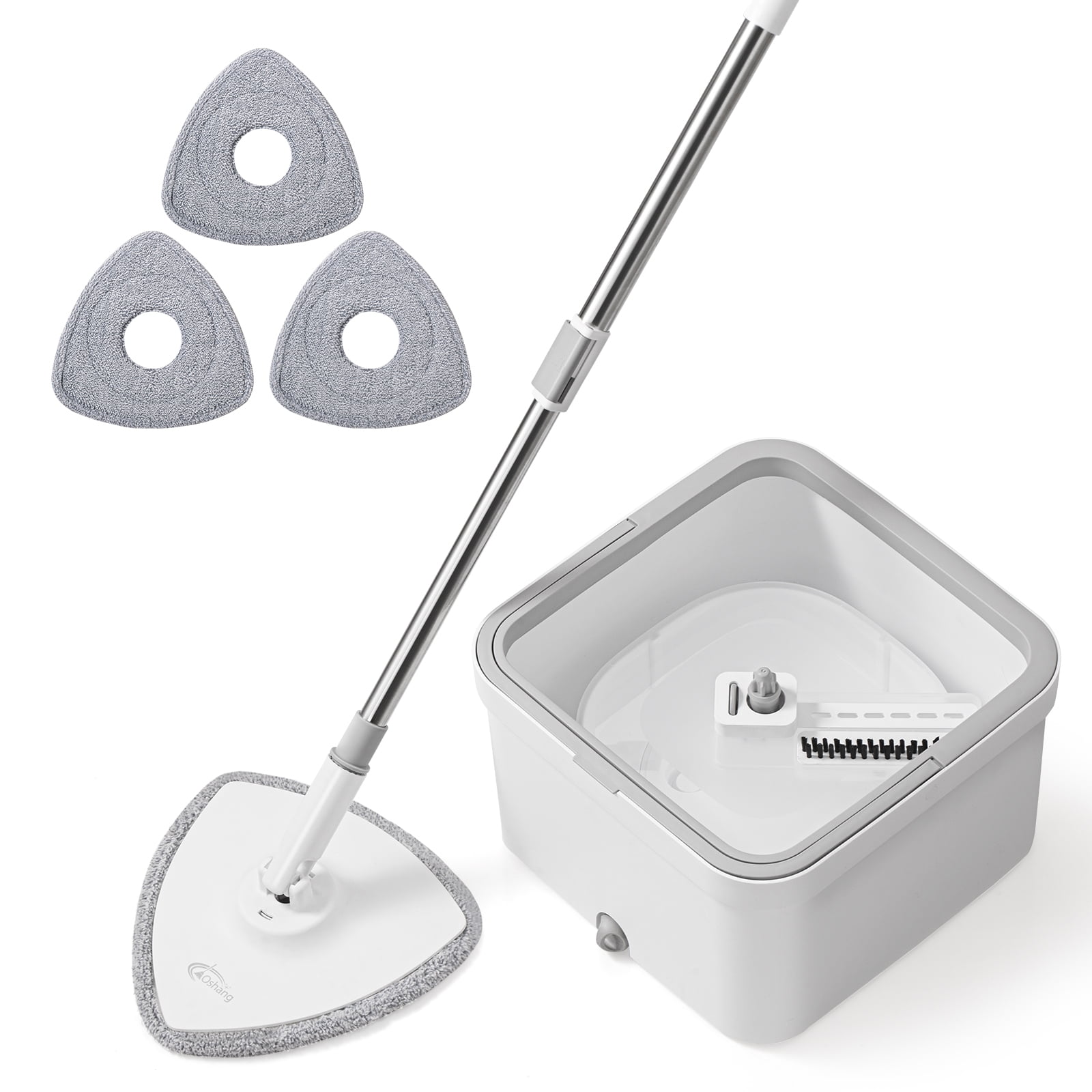 Spin Mop and Bucket Floor Cleaning System Water Filtration 8 Microfiber Mop  Pads, 1 - Fry's Food Stores