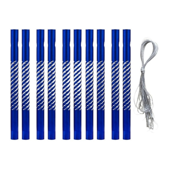 oshhni 10Pcs Aluminum Wind Chime Tubes Set for Arts and Crafts Outdoor Hanging Yard Blue