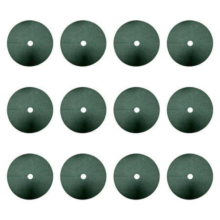 oshhni 12 Pieces Tree Mulch Rings Gardening Thickened Reusable Degradable Non Woven 32cm and 4cm Hole