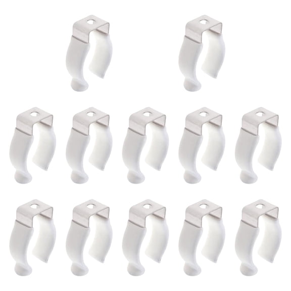 oshhni 12Pcs T8 Clips Holder Bracket Easy to Install Pipe Clamps for LED Light and PVC