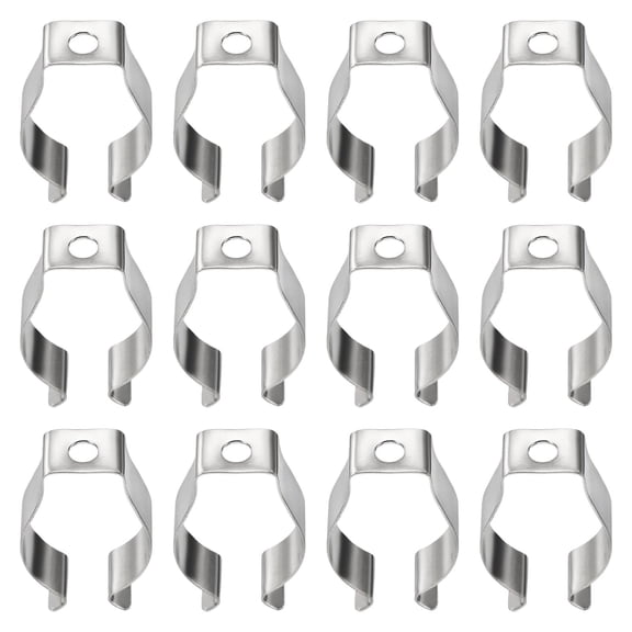 oshhni 12Pcs T8 Clips Holder Bracket Easy to Install Pipe Clamps for LED Light