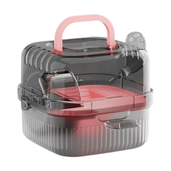 oshhni 2 Layers Multifunctional House Small Animal Cage for Rats Small Animals Mice pink