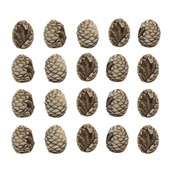 oshhni 20Pcs Decorative Resin Stones Pathway Lawn Courtyard Yard Mini Dinosaur Eggs