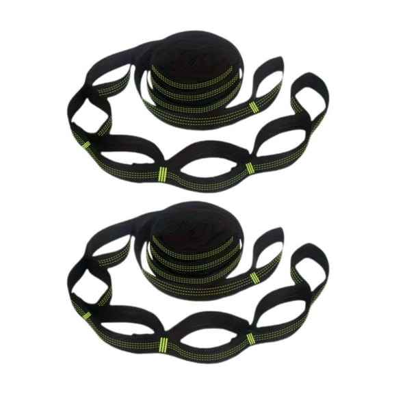 oshhni 2Pcs 2M Straps Hammock Belt Rope for Swing Travel Camping Hammock Green