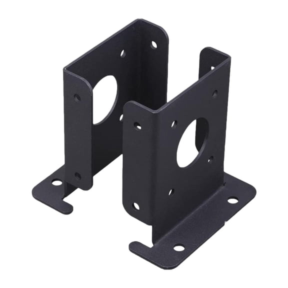 oshhni 2x Wood Fence Pergola Garden Mount Hardware Powder Coated Post Base Brackets