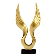 oshhni 3D Eagle/Angel wings Statue Figurine Resin Sculpture Collection Dapeng Spreading Gold Wing