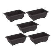 oshhni 5 Pieces Flower Pots Simple Containers for Office Yard Indoor Outdoor Plants Rectangular Small