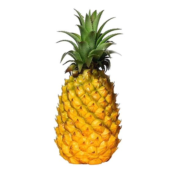 oshhni Artificial Pineapple Fake Fruit Figurine Table Centerpieces for Kids Toys Living Yellow 21x8cm