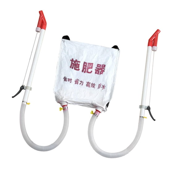oshhni Back Carrying Woven Bag Manual Fertilizer Spreader Labor Saving Professional Two PVC Handle
