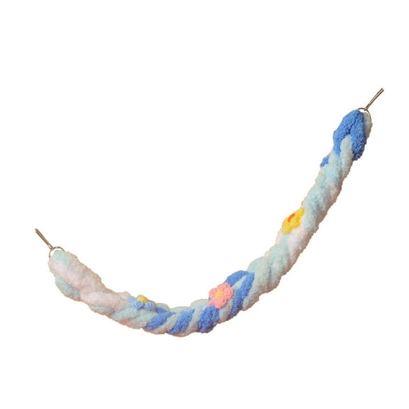 oshhni Bird Rope Perch Hanging Bird Perches Stand for Finches Small Animals Budgies Blue White