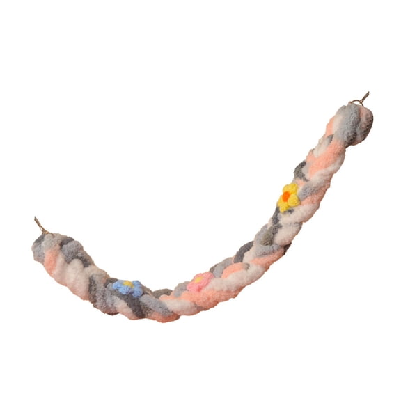 oshhni Bird Rope Perch Hanging Bird Perches Stand for Finches Small Animals Budgies Pink Gray White