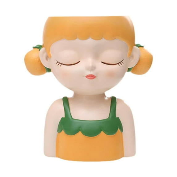 oshhni Bust Vase Sculpture with Drainage Hole Planter for Kitchen Greenhouse Indoor 17cmx11.5cmx18cm