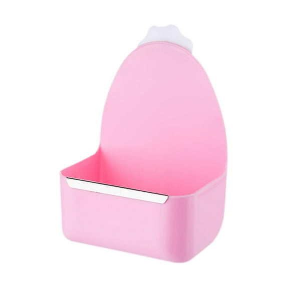 oshhni Cage Hanging Food Bowl Anti Chewing Water Bowl for Chinchilla Hamster Pink