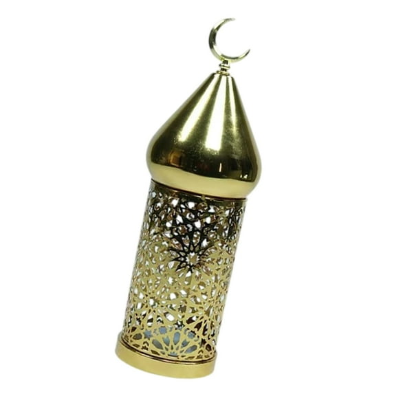 oshhni Candle Lantern Ramadan Decorations Centerpiece Ornate Practical Decorative Candle Holder Lamp for Events Porch Indoor Outdoor M