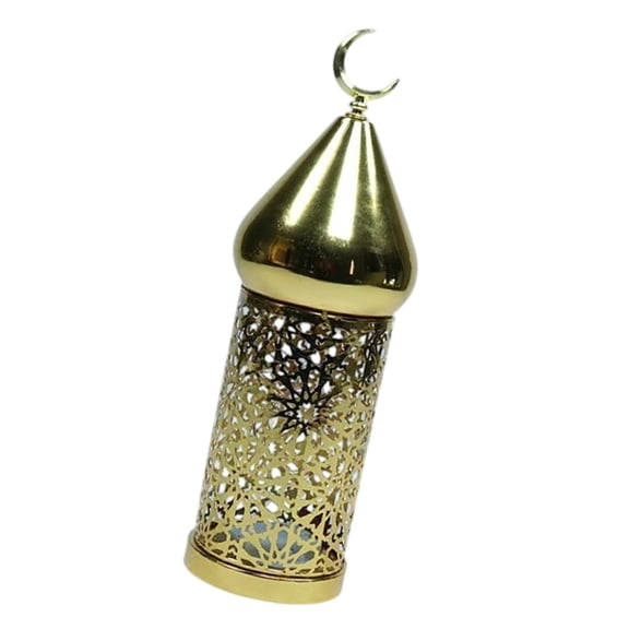 oshhni Candle Lantern Ramadan Decorations Centerpiece Ornate Practical Decorative Candle Holder Lamp for Events Porch Indoor Outdoor M
