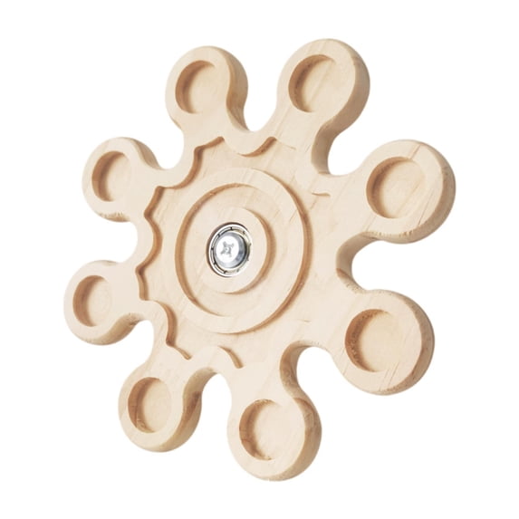 oshhni Chinchilla Molar Toy Rabbits ing Toy Rotating Wood Interactive Small Pet Cage Accessories for Squirrels Ferret Bunny Training Snowflake