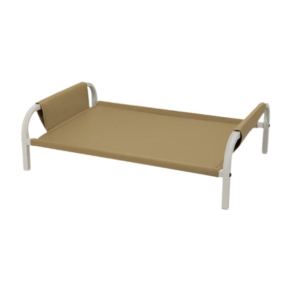oshhni Cooling Bed Metal Frame Pet Cot for Dogs Small Medium Dogs Cats Khaki