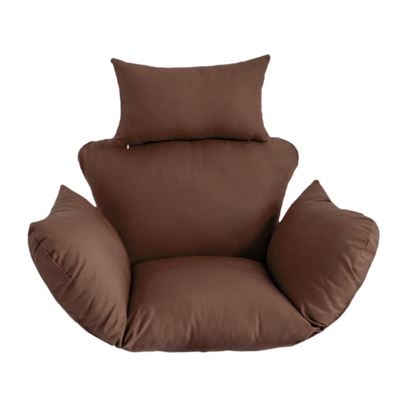 oshhni Egg Chair Cushion Easy to Install Chair Pad for Living Room Balcony Backyard Brown