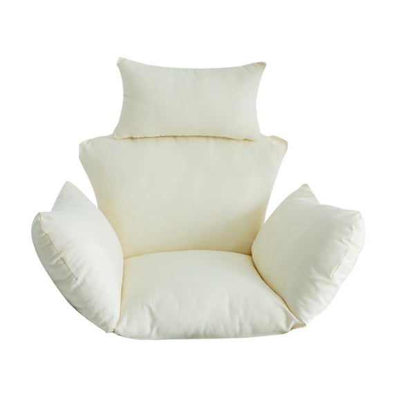 oshhni Egg Chair Cushion Hanging Seat Cushion for Family Balcony Outdoor Beige