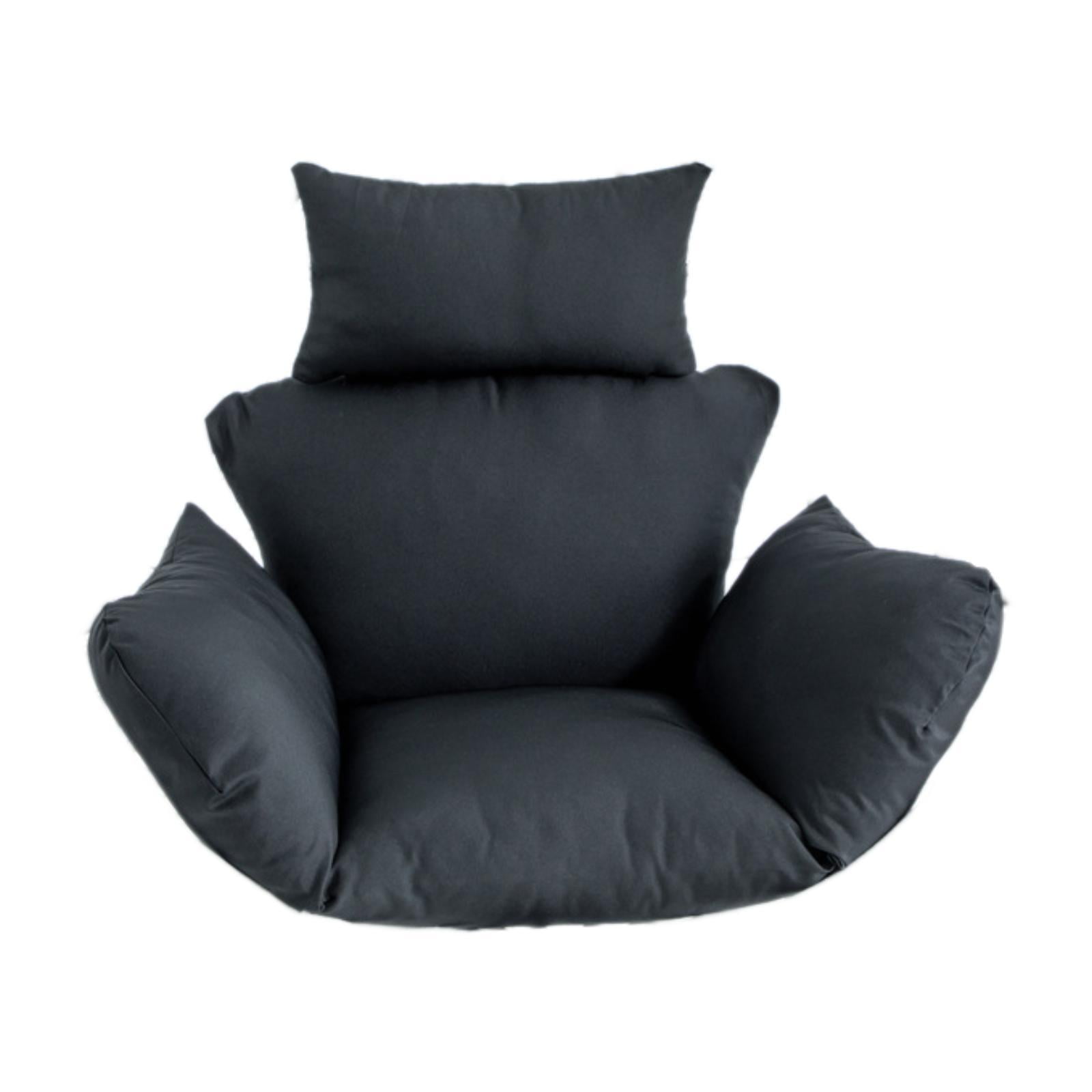 oshhni Egg Chair Cushion Hanging Seat Cushion for Family Balcony Outdoor Black