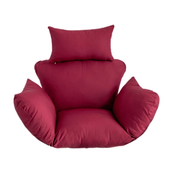 oshhni Egg Chair Cushion Hanging Seat Cushion for Family Balcony Outdoor Red