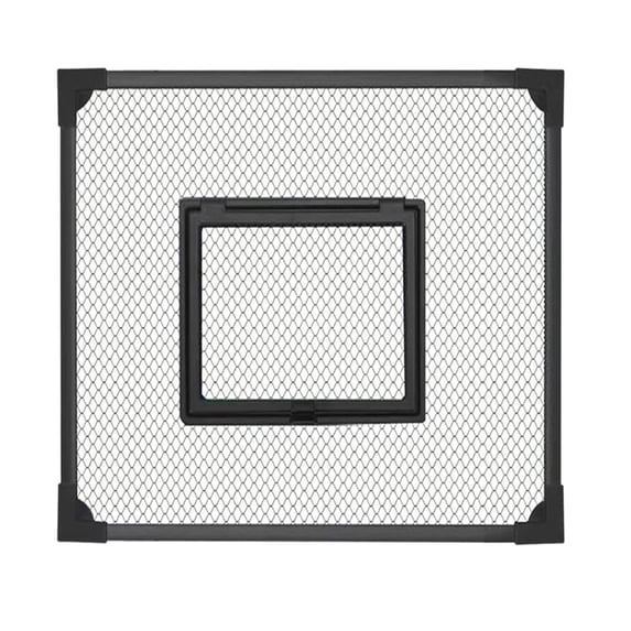oshhni Fish Tank Cover Self Assembly Anti Jump Net Magnetic Black Mesh 30x30cm