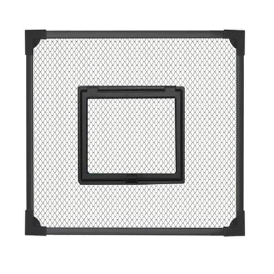 oshhni Fish Tank Cover Self Assembly Anti Jump Net Magnetic Black Mesh 30x30cm