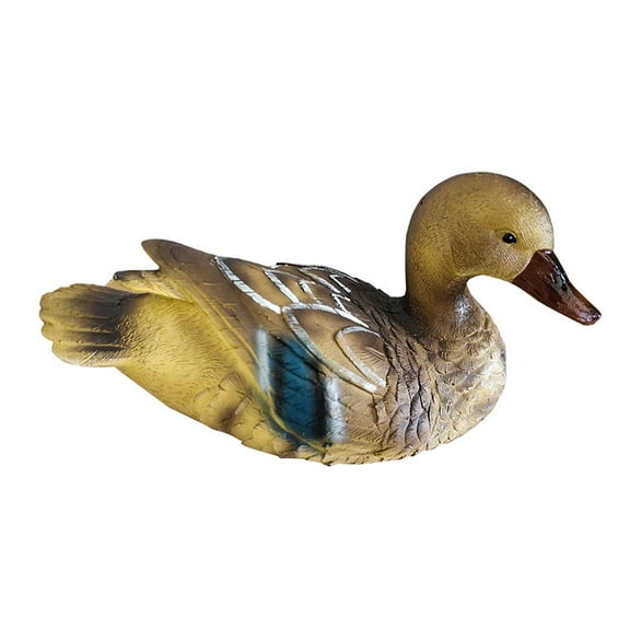 oshhni Floating Duck Pond Decor Garden Duck Statue Centerpiece Ornament Collection Animal Sculpture Resin Figurine for Patio Outdoor Yellow
