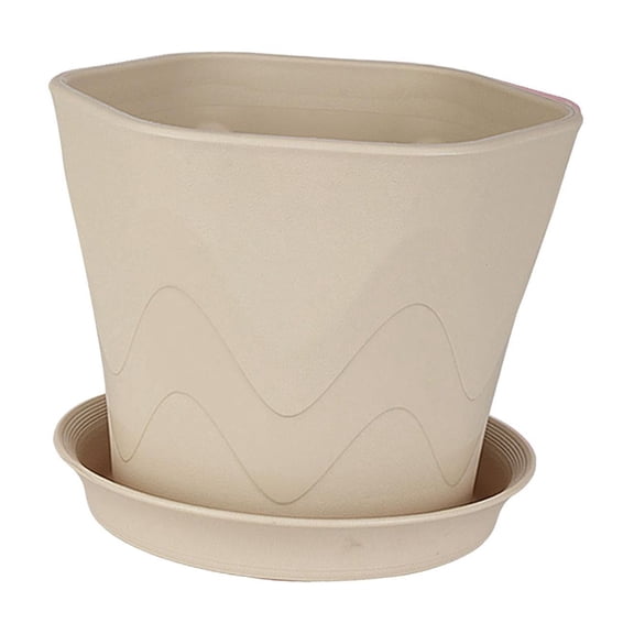 oshhni Flower Box Pot Bonsai Training Pots with Tray Versatile Flower Planter Box Vegetable Planter for Office Courtyard Patio Floor White