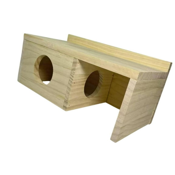 oshhni Hamster Wood House Hamster Sleeping House for Mice Small Pet Syrian Hamsters A