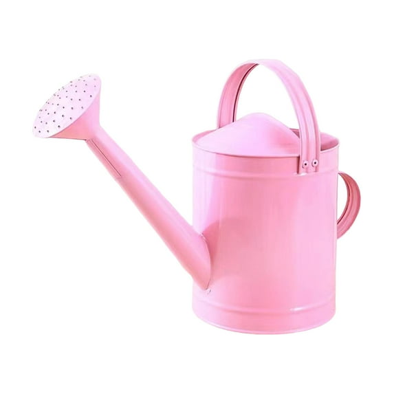 oshhni Metal Watering Can Easy Pour Gardening Tool for Plants Household Houseplants pink
