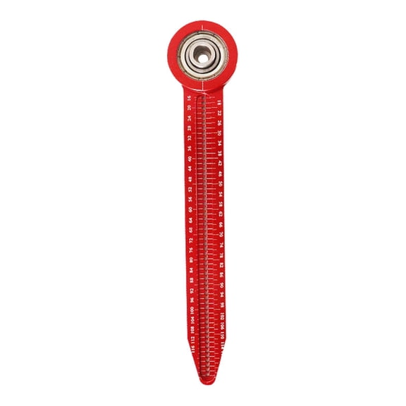oshhni Mini Woodworking Compass Scriber Fixed Point Marking Versatile 360 degree Rotating Red