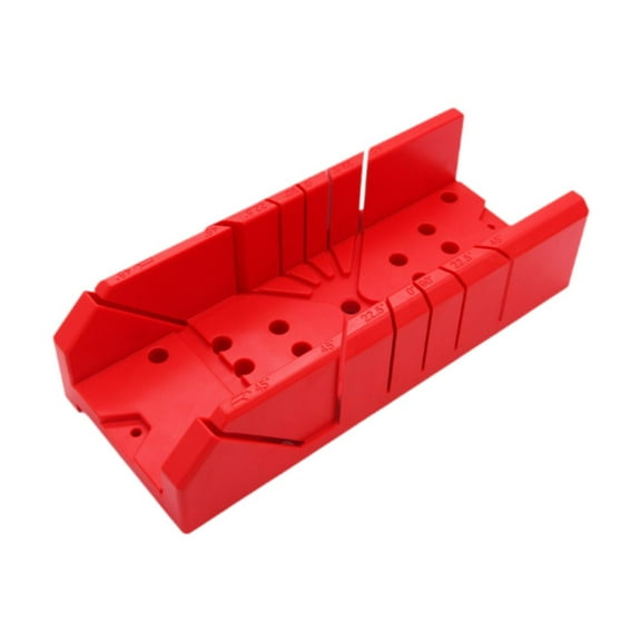 oshhni Mitre Saw Box Guide Slot Angle Cutting Box for DIY Trimming Branches Cutting 12inch Red