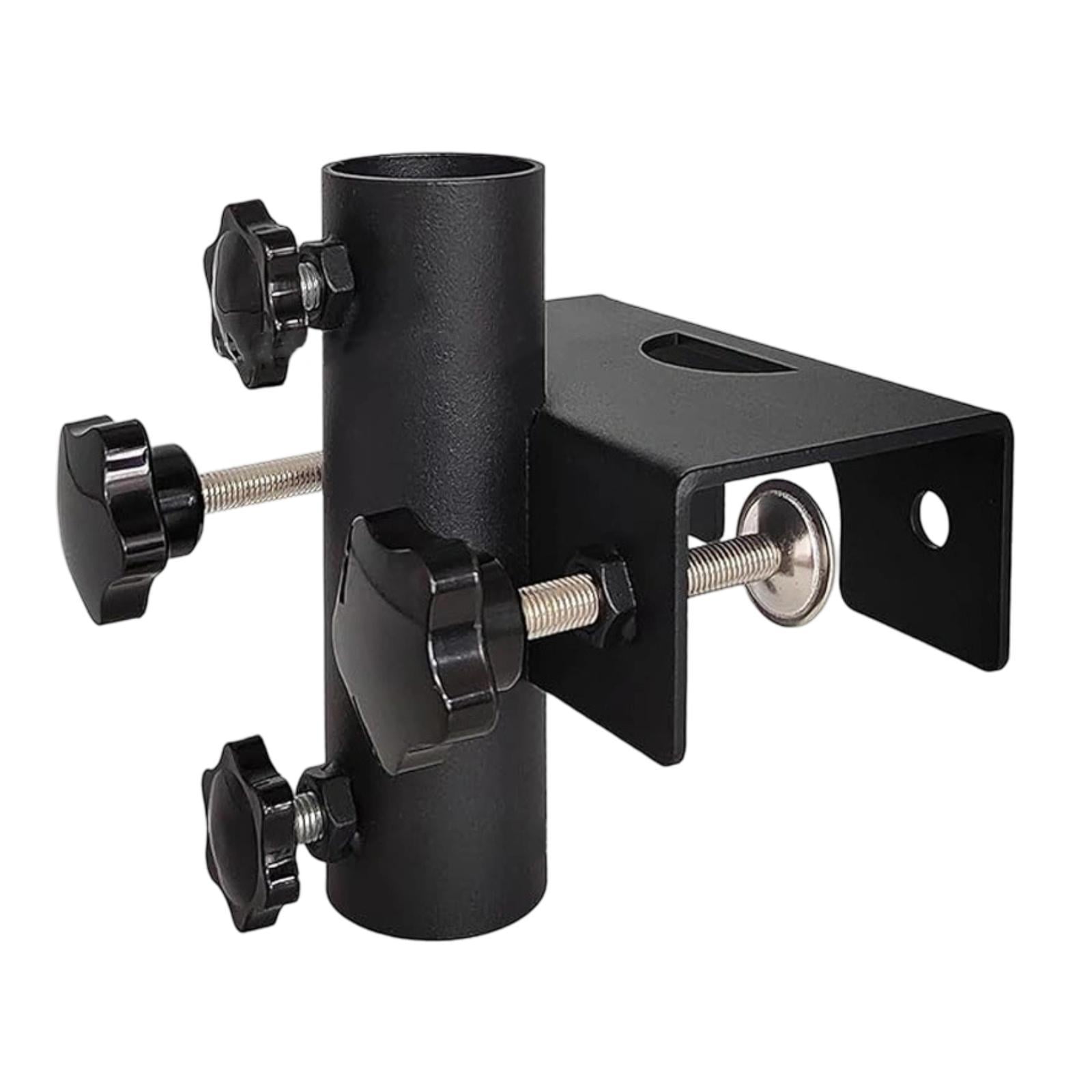 oshhni Outdoor Umbrella Holder Fixture Base Metal Clamp for Park Deck Railing Fence