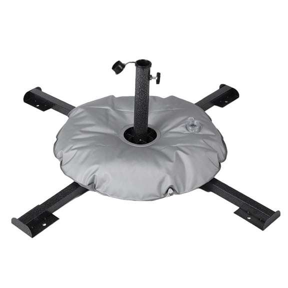 oshhni Patio Umbrella Stand Parasol Stand Sturdy Sun Shades Parasol Accessories Umbrella Holder for Outdoor Picnic Patio Summer Beach Black With Water Bag
