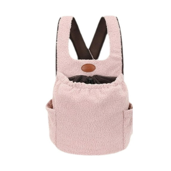 oshhni Pet Carrier Backpack Adjustable Novelty Travel Bag Breathable Kitten Dog Bag Pink