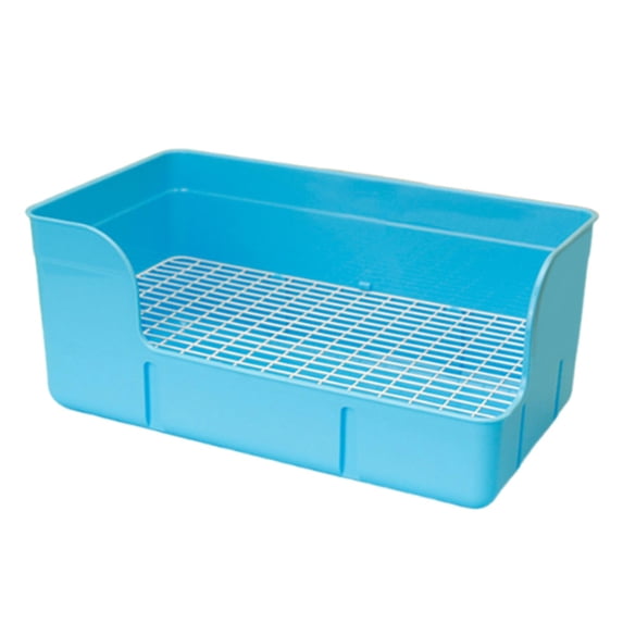 oshhni Pet Rabbit Litter Box Bedpan Rabbit Urinal Tray for Ferrets Chinchillas Rats Blue