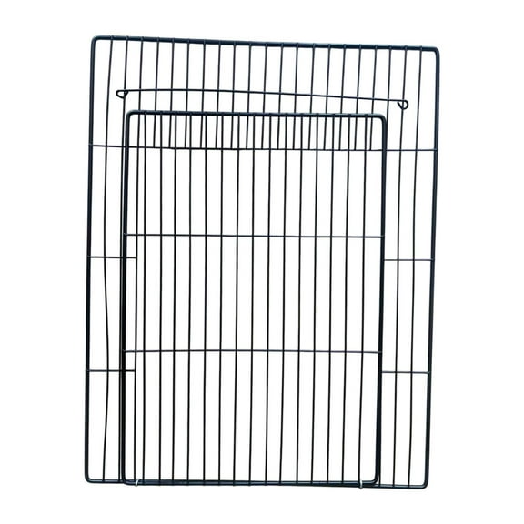 oshhni Pets Playpen Door Iron Wire Protector Dog Barrier for Hamster Guardrail Teddy Black