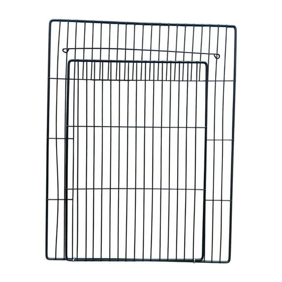 oshhni Pets Playpen Door Iron Wire Protector Dog Barrier for Hamster Guardrail Teddy Black