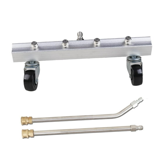 oshhni Pressure Washer Undercarriage Cleaner 1/4 Quick Connect with Extension Wands 1 Straight 1 Curved
